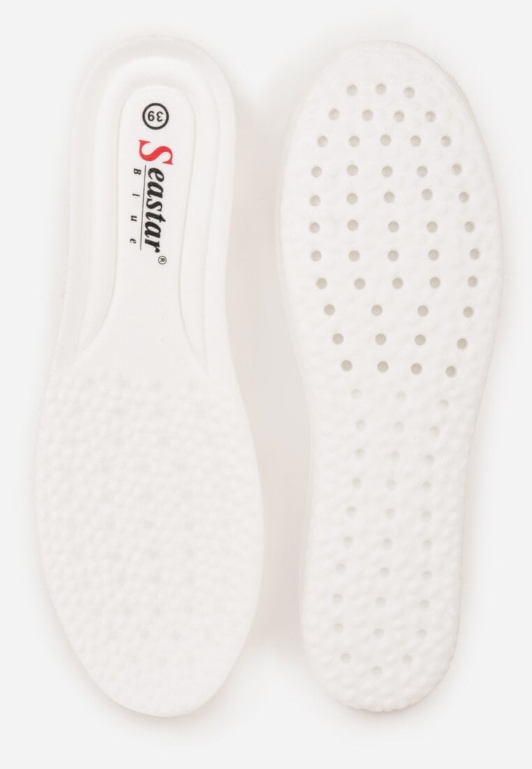 Beżowe Sneakersy na Tłoczonej Platformie Ozdobione Dwoma Paskami Hesaia