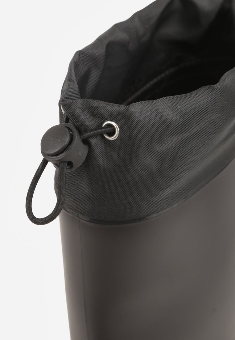 Czarne Kalosze ze Ściągaczami przy Cholewce Bastotus