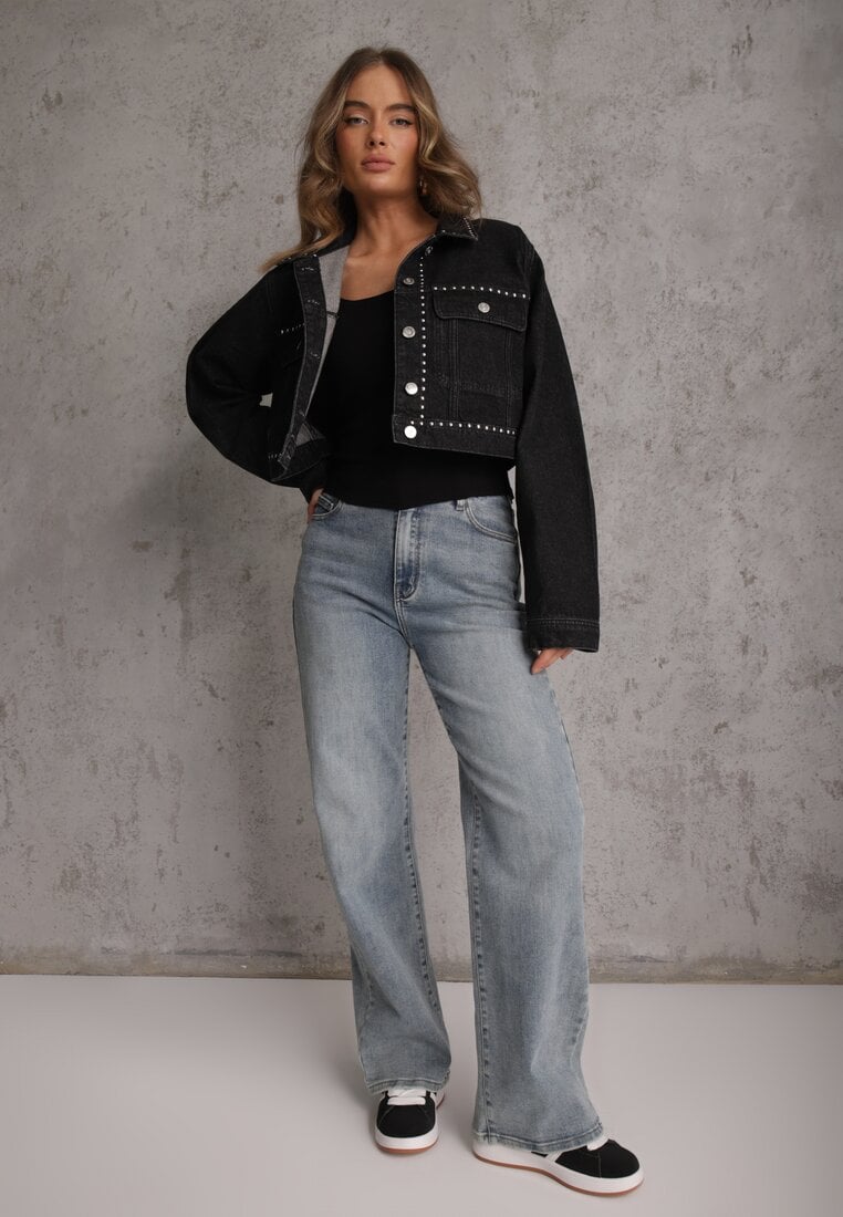 Czarny Top z Wiskozy na Podwójnych Ramiączkach Indrea