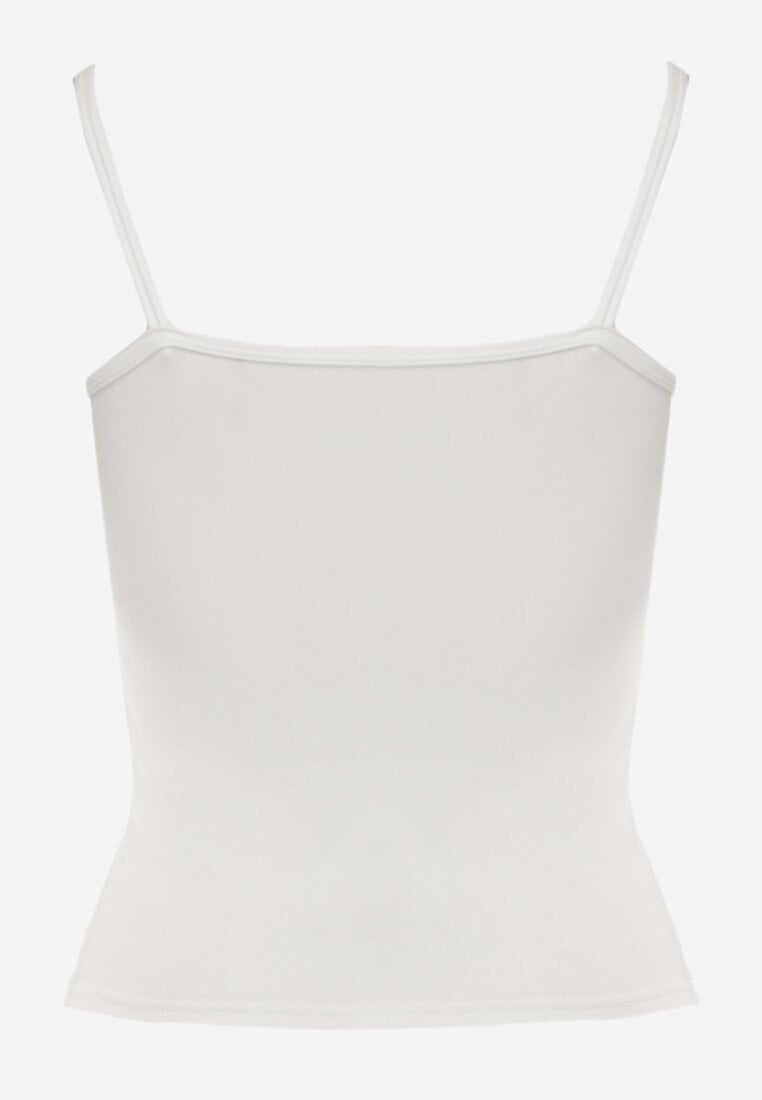 Biały Top z Wiskozy na Podwójnych Ramiączkach Indrea
