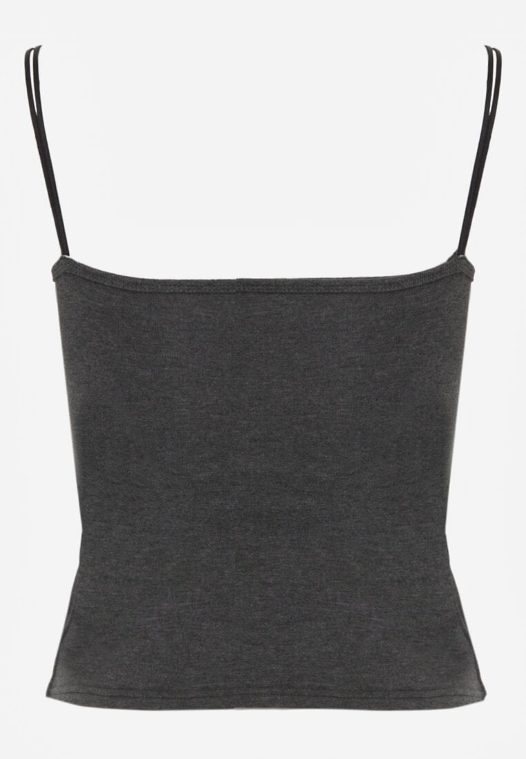 Szary Top z Wiskozy na Podwójnych Ramiączkach Indrea