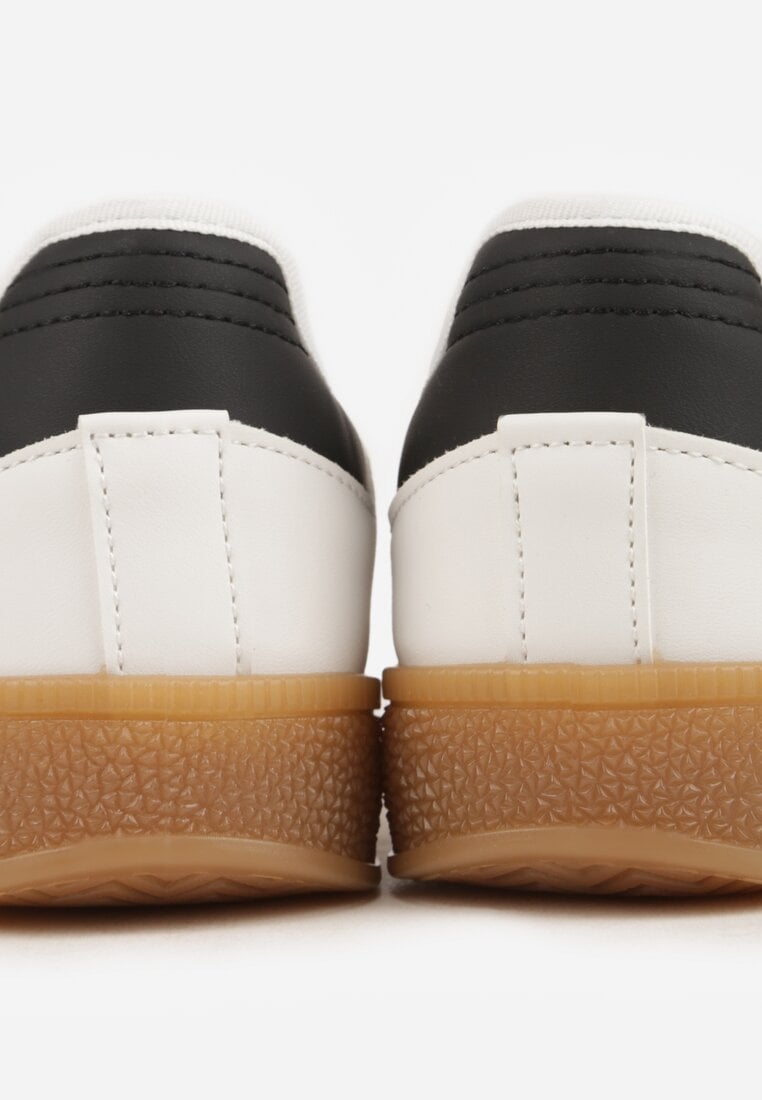 Białe Tenisówki Sneakeriny z Paskiem na Rzep Pirel