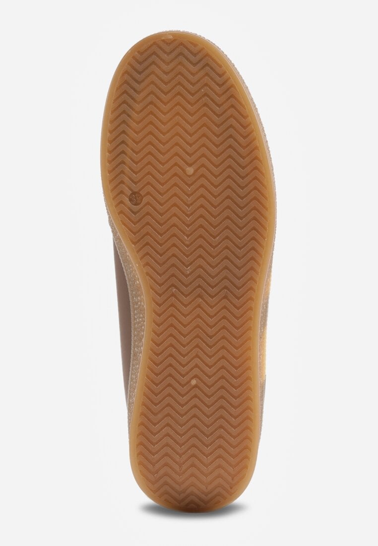 Brązowe Tenisówki Sneakeriny z Paskiem na Rzep Pirel