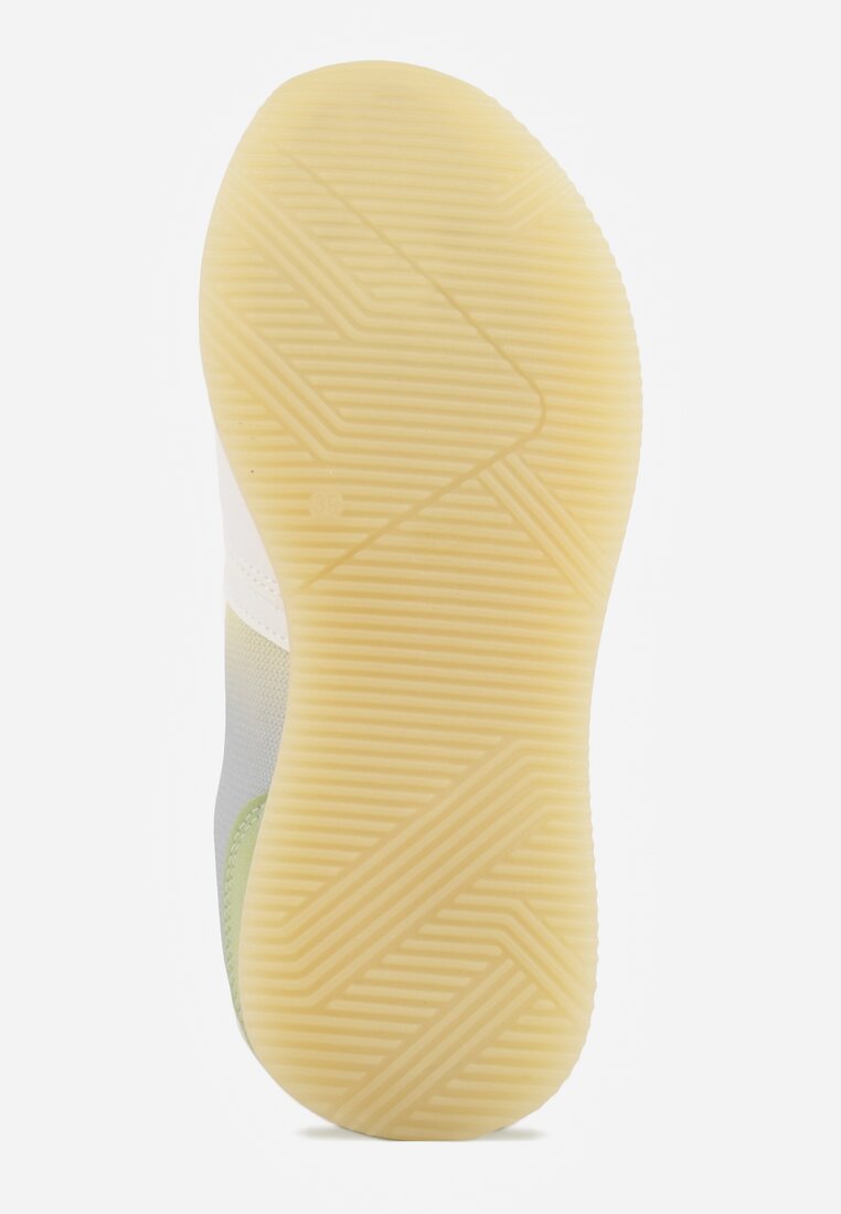 Żółte Przeszywane Sneakersy w Klasycznym Stylu Zeosa