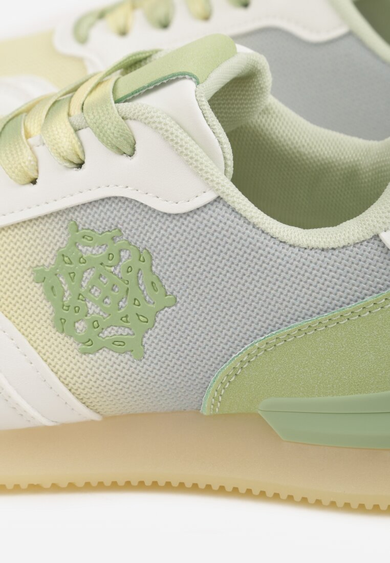 Żółte Przeszywane Sneakersy w Klasycznym Stylu Zeosa