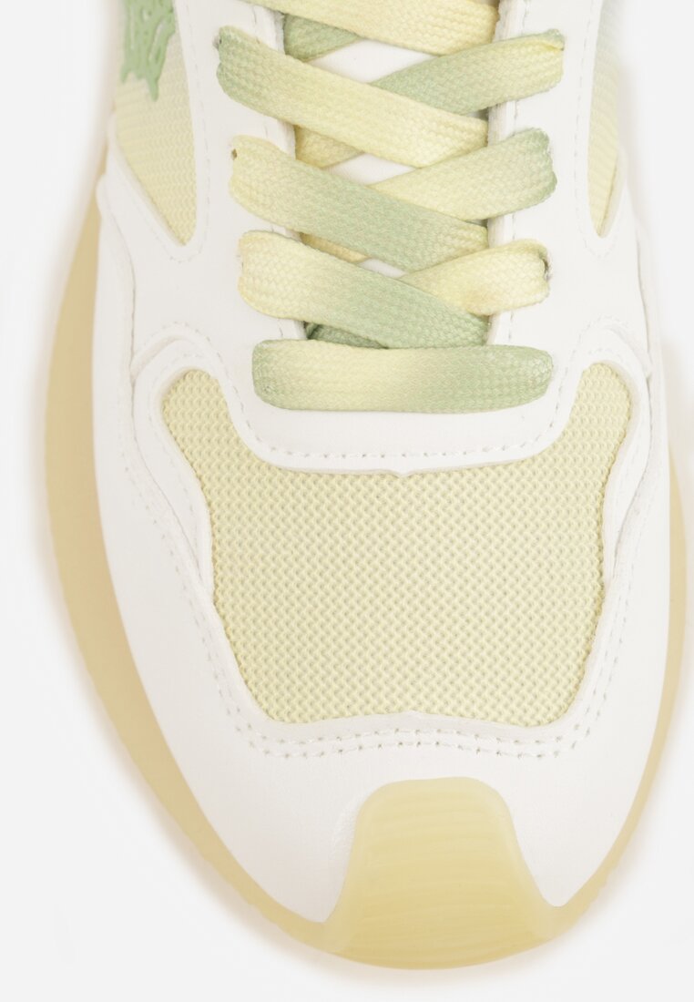 Żółte Przeszywane Sneakersy w Klasycznym Stylu Zeosa