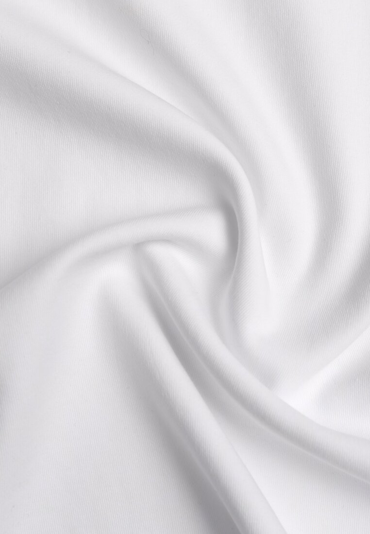 Biały Casualowy T-shirt z Bawełny Nealiara