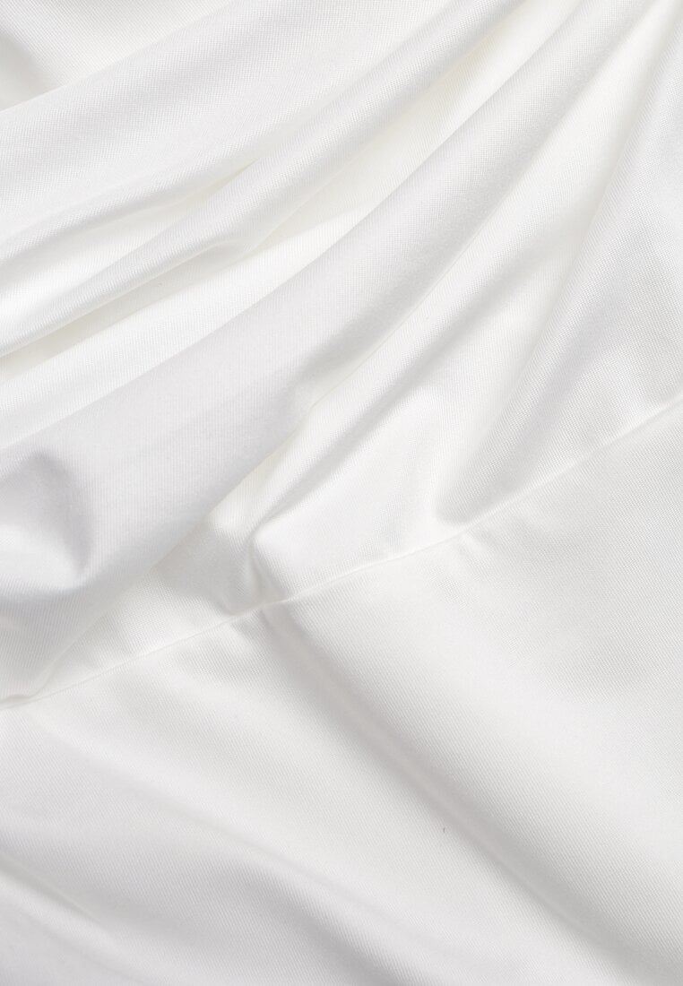 Białe Kopertowe Body Bez Rękawów Edalwen