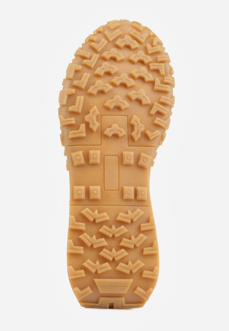 Szare Sneakersy z Futurystyczną Tłoczoną Podeszwą i Geometrycznym Wzorem Emalorine