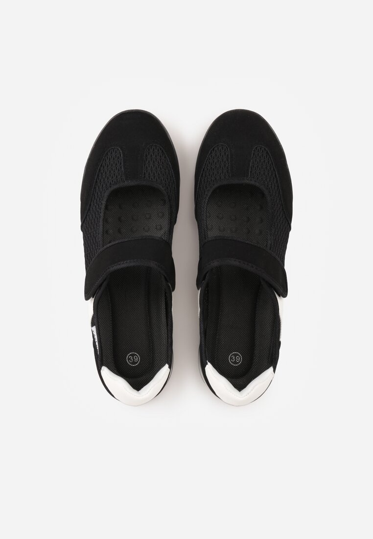 Czarne Tenisówki Typu Sneakeriny Ozdobione Napisem Emirinne