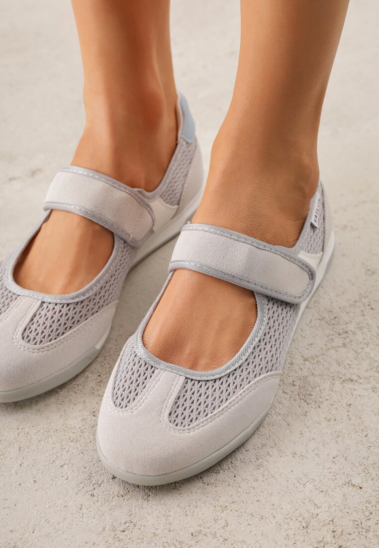 Szare Tenisówki Typu Sneakeriny Ozdobione Napisem Emirinne