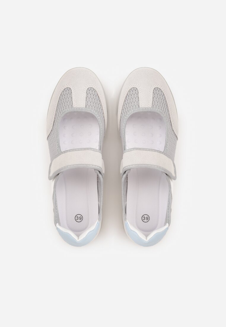 Szare Tenisówki Typu Sneakeriny Ozdobione Napisem Emirinne