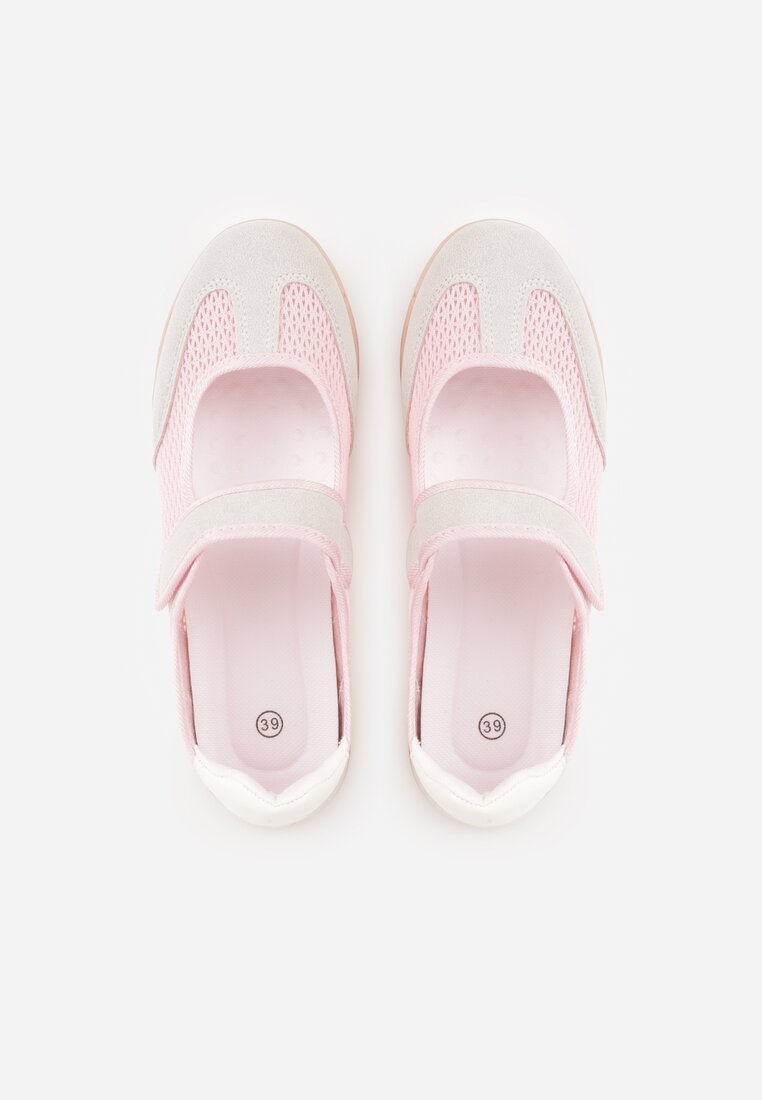 Różowe Tenisówki Typu Sneakeriny Ozdobione Napisem Emirinne