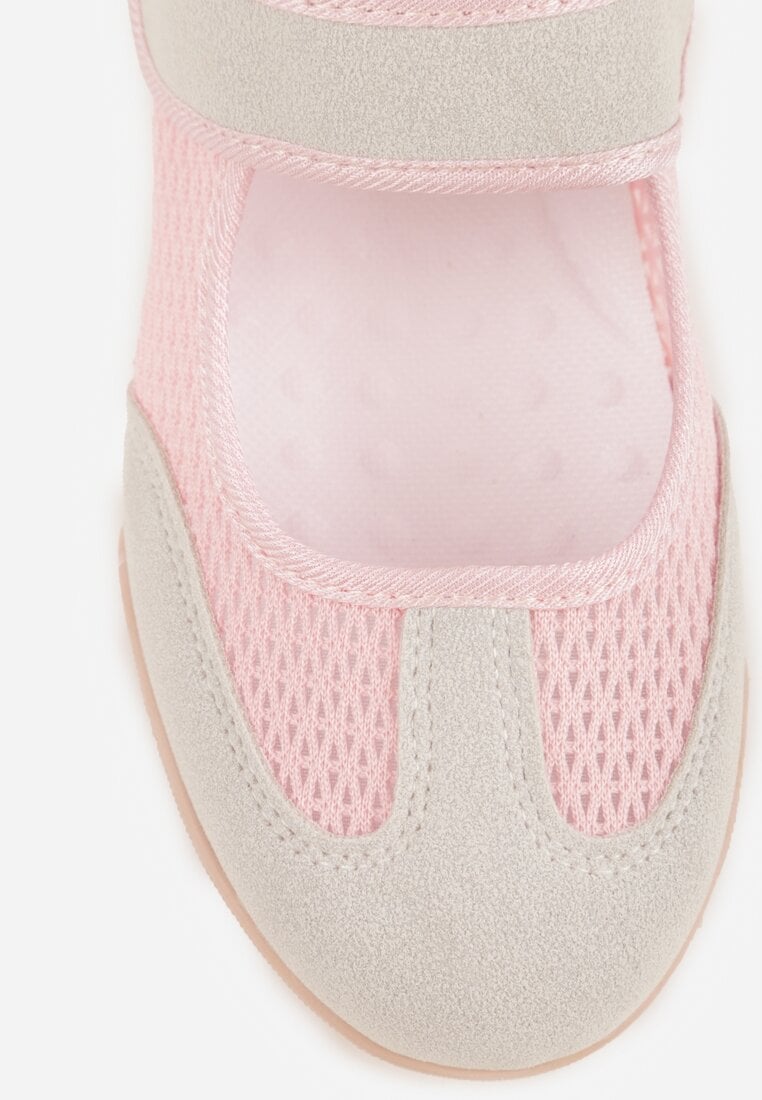 Różowe Tenisówki Typu Sneakeriny Ozdobione Napisem Emirinne