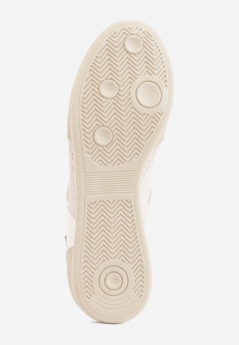 Beżowe Tenisówki Typu Sneakeriny Ozdobione Napisem Emirinne