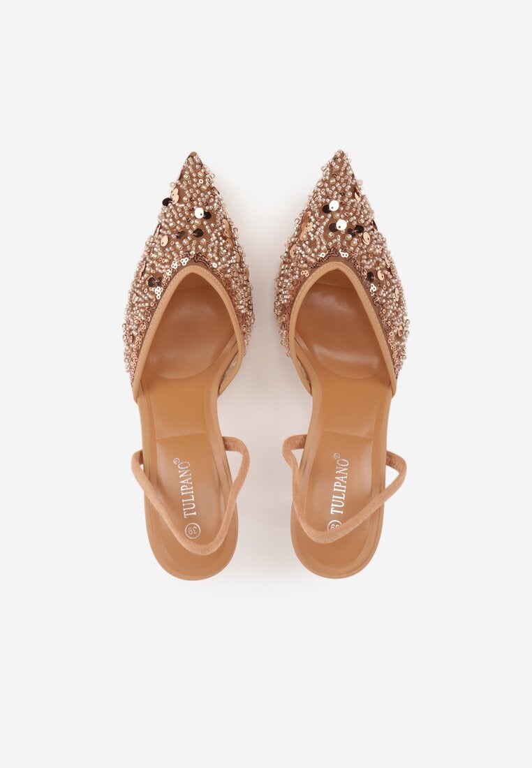 Pantofi stiletto Vikiraie Bej închis