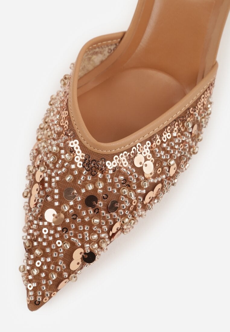 Pantofi stiletto Vikiraie Bej închis