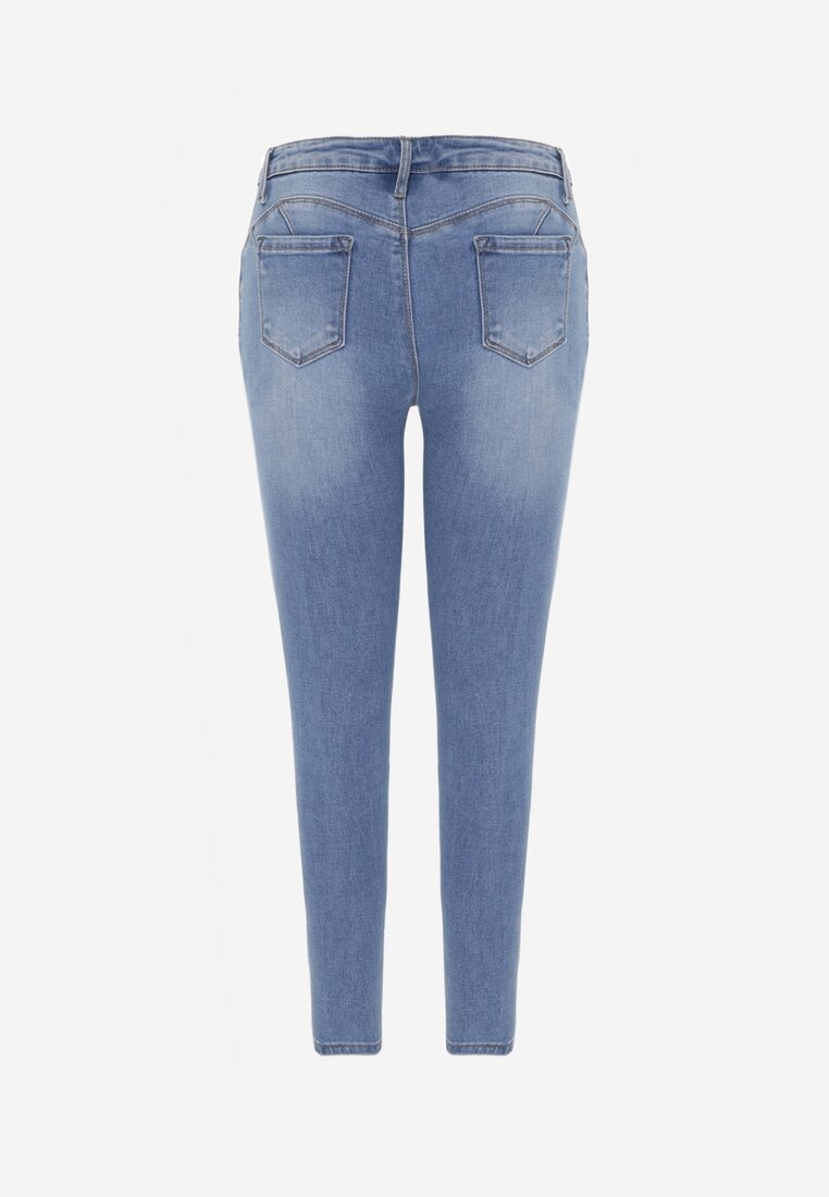 Niebieskie Jeansy Skinny z Bawełną Push-Up Erilessa