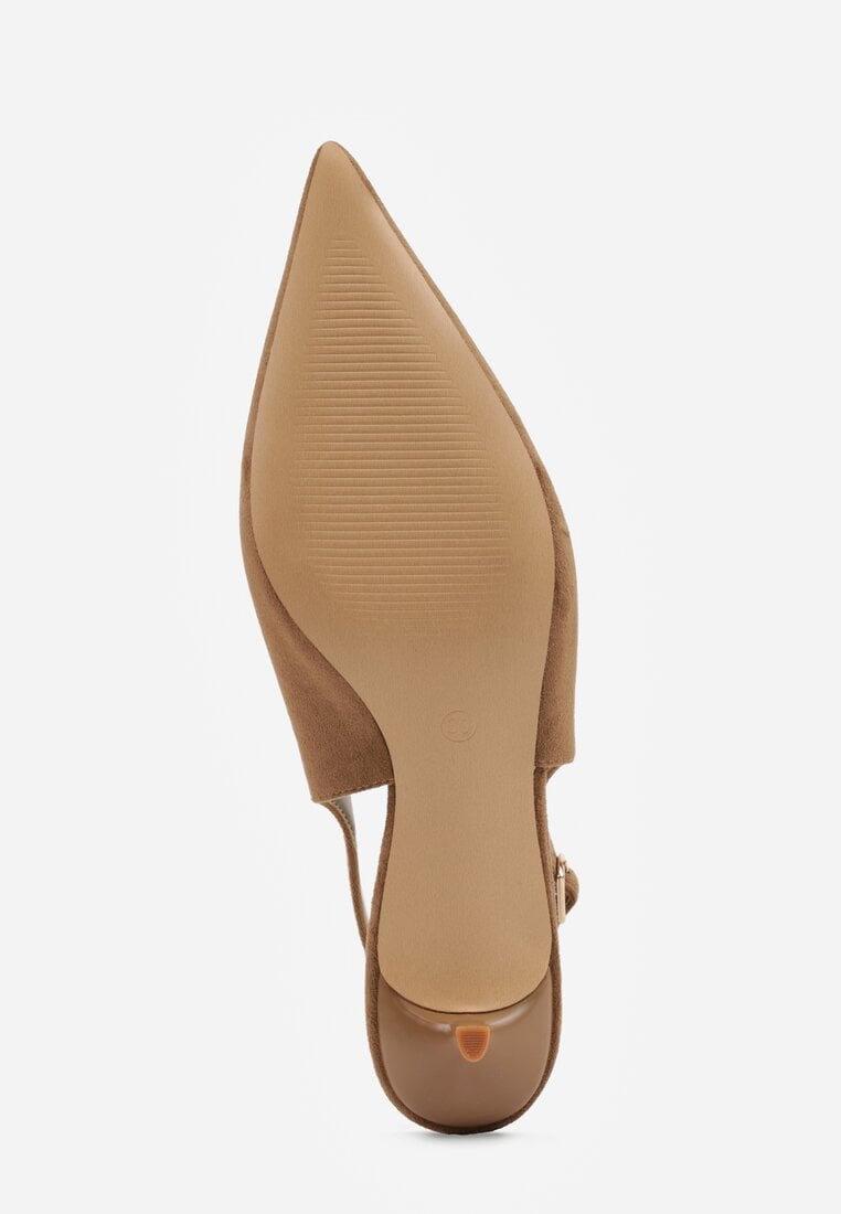 Zielone Sandały Slingback na Szpilce Kaczuszce Vetilia