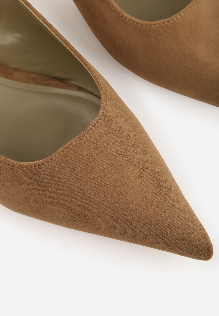 Zielone Sandały Slingback na Szpilce Kaczuszce Vetilia