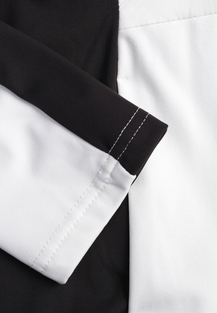 Biała Przejściowa Kurtka z Pikowaniem i Elastycznymi Rękawami Salisia