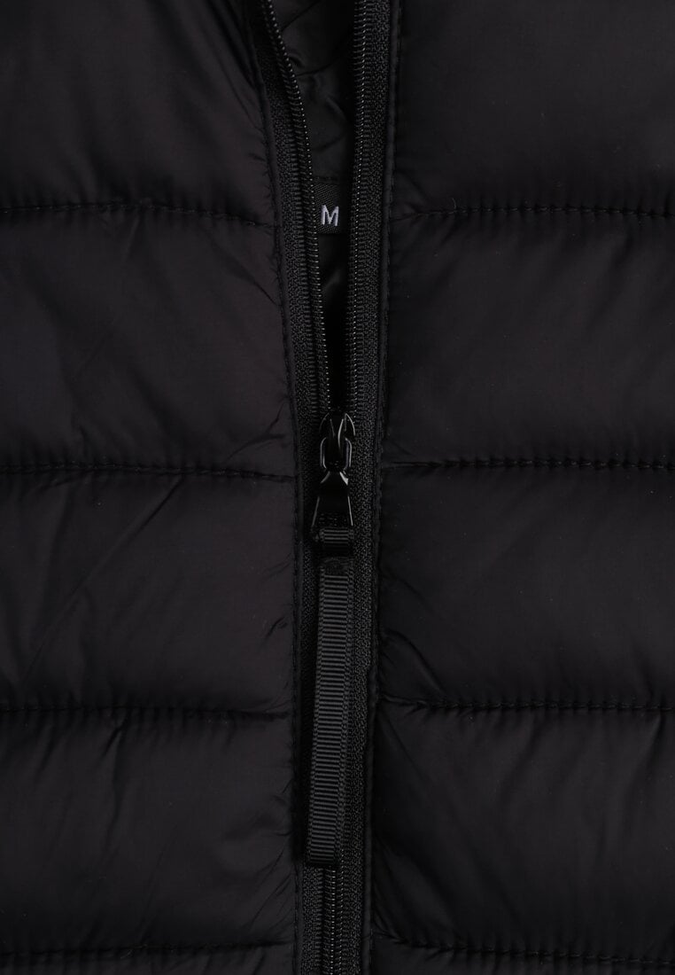 Czarna Przejściowa Kamizelka z Pikowaniem i Kapturem Neatwenna