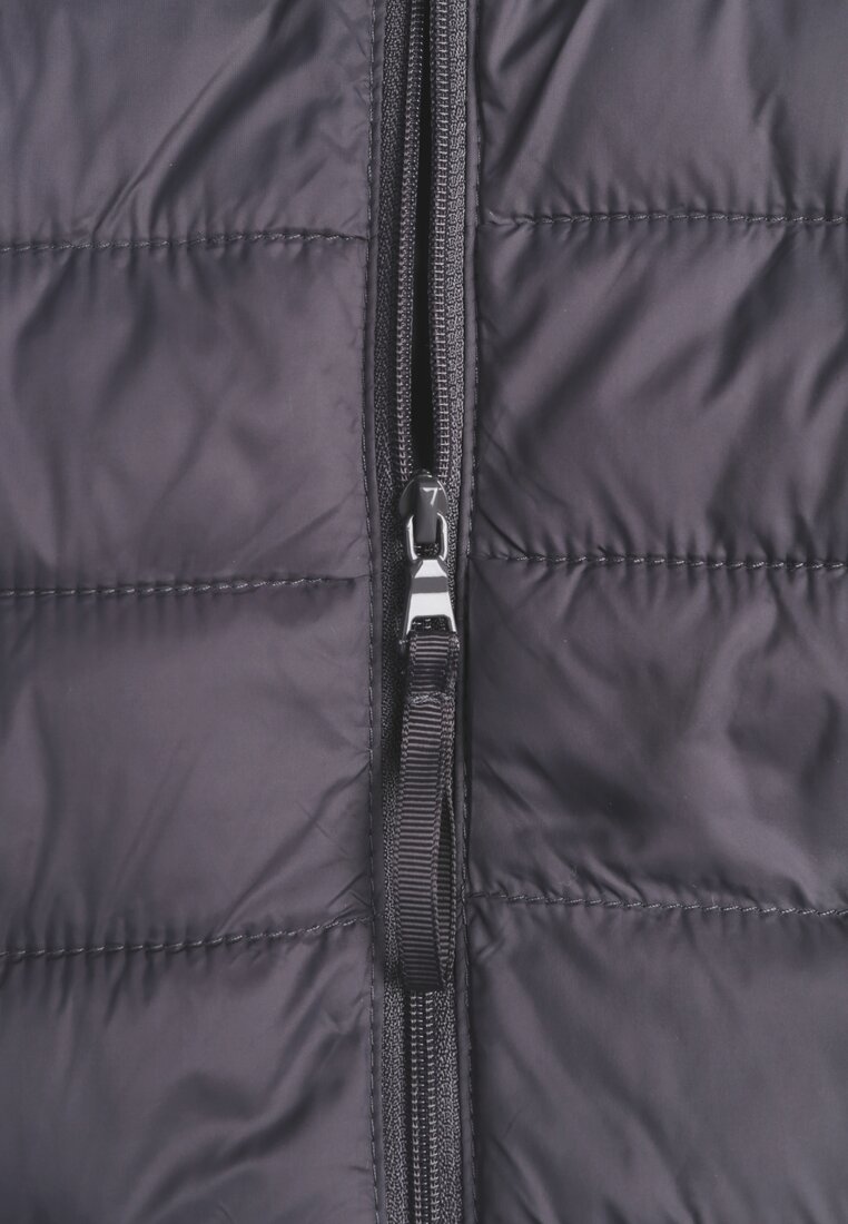 Szara Przejściowa Kamizelka z Pikowaniem i Kapturem Neatwenna
