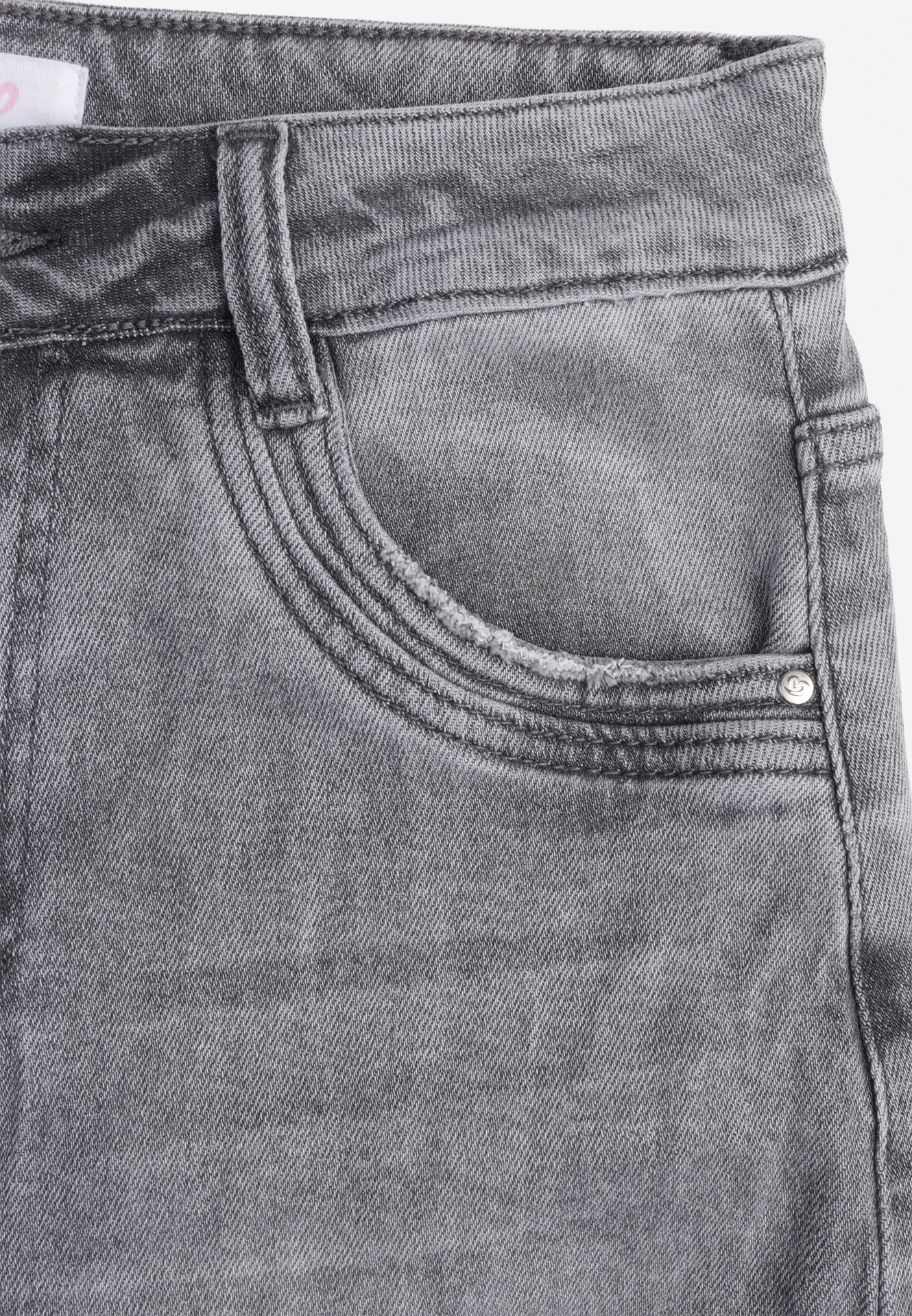 Szare Jeansy Wide Leg High Waist z Bawełną i Dodatkiem Wiskozy Rhenerila