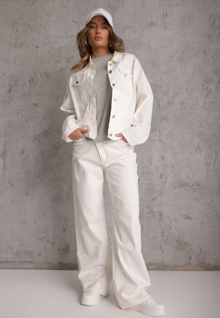 Szary Bawełniany T-shirt o Kroju Oversize Neduna