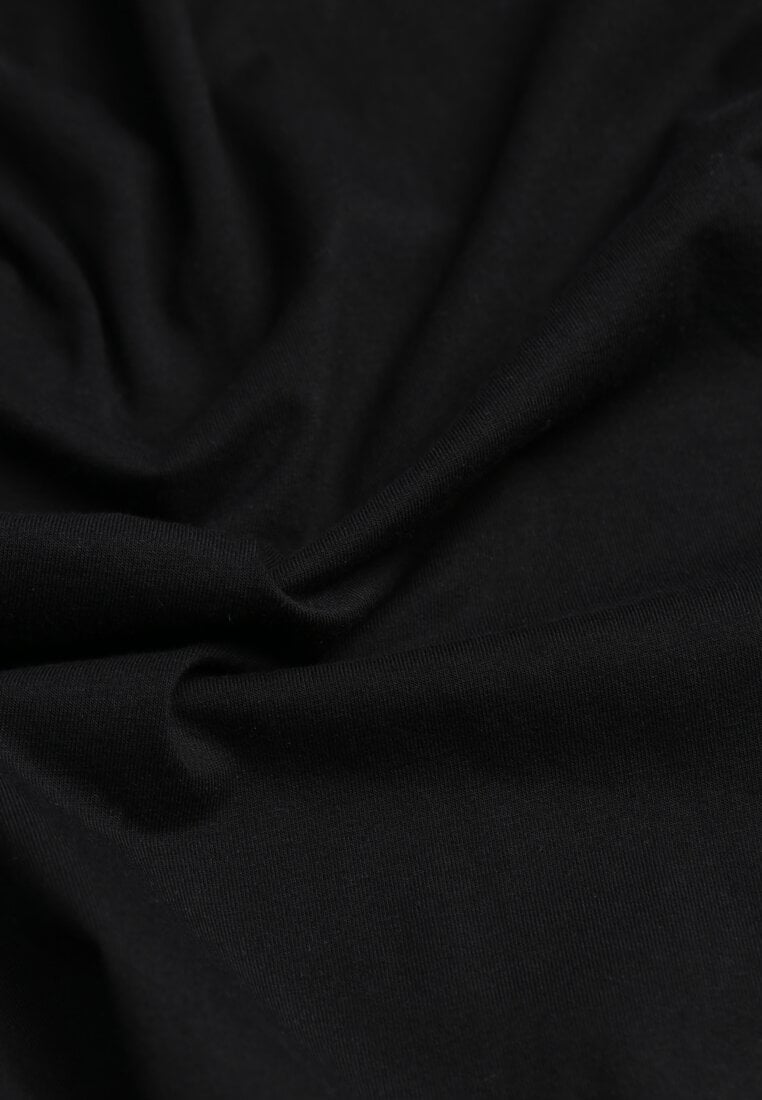 Czarny Bawełniany T-shirt o Kroju Oversize Neduna