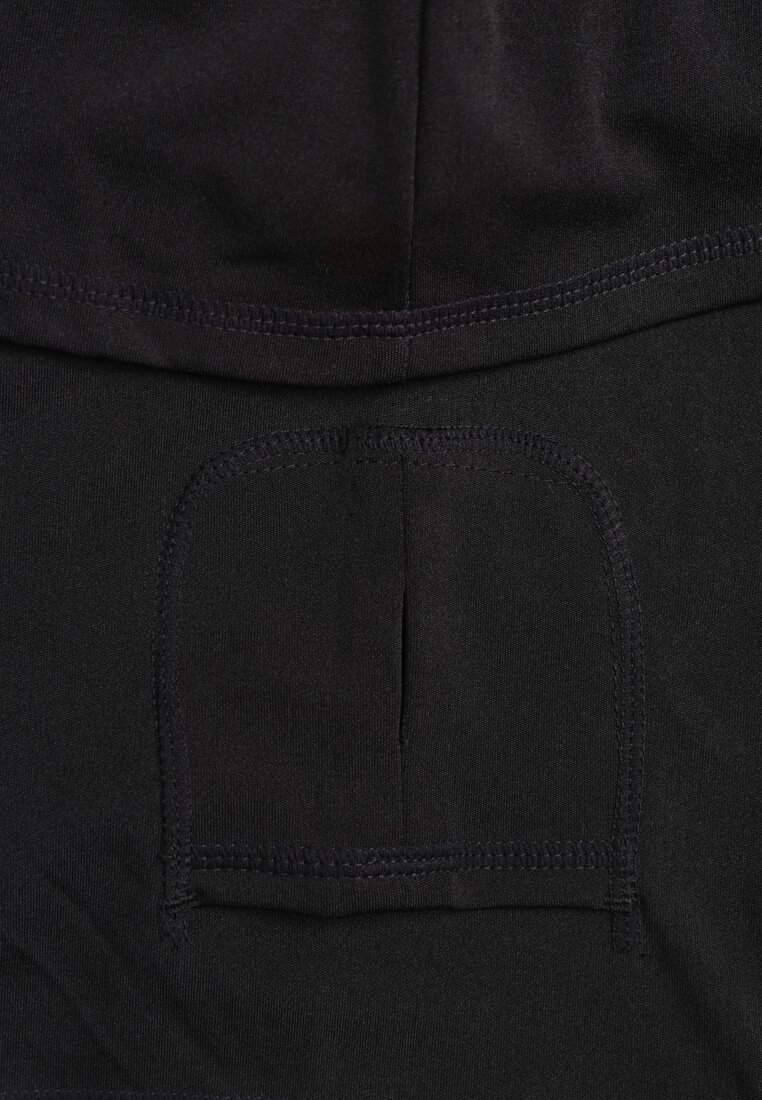 Czarne Tenisowe Spódnico-Spodenki z Elastycznego Materiału Natennia