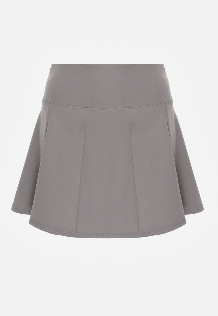 Ciemnoszare Tenisowe Spódnico-Spodenki z Elastycznego Materiału Natennia