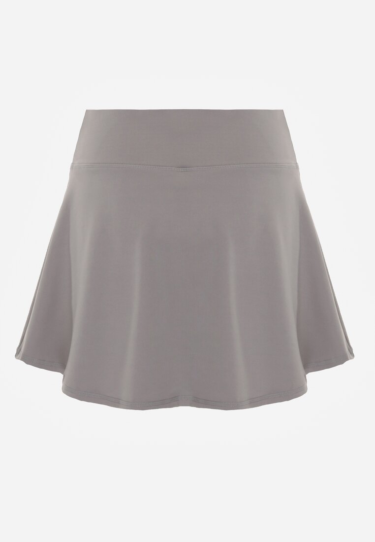 Ciemnoszare Tenisowe Spódnico-Spodenki z Elastycznego Materiału Natennia
