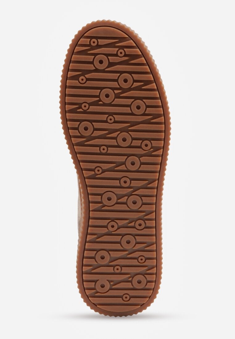 Beżowe Sneakersy Kultowe Tenisówki z Zamszu Naturalnego ze Skórzaną Wkładką Rionae