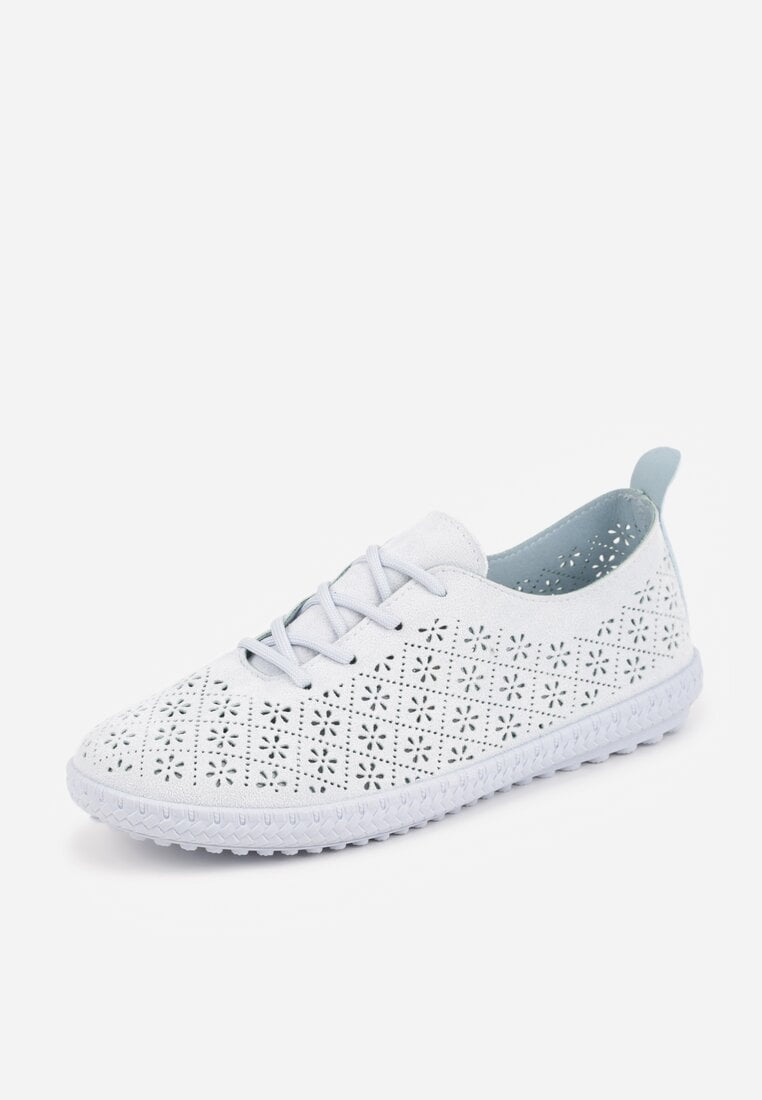 Niebieskie Ażurowe Tenisówki w Stylu Boho Tidira