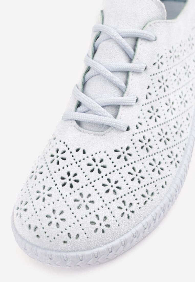 Niebieskie Ażurowe Tenisówki w Stylu Boho Tidira