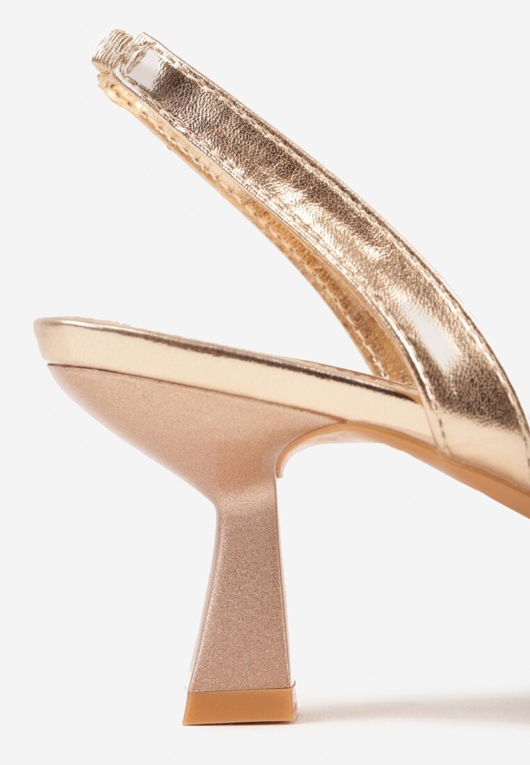 Pantofi cu toc Karenetia Culoarea șampaniei