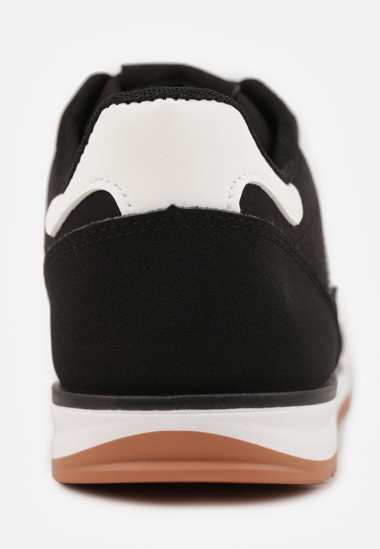 Czarne Sneakersy Ozdobione Dwoma Paskami Lannatea