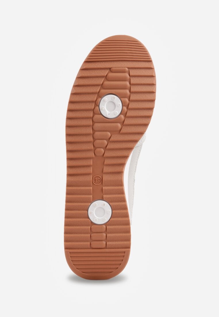 Białe Sneakersy Ozdobione Dwoma Paskami Lannatea