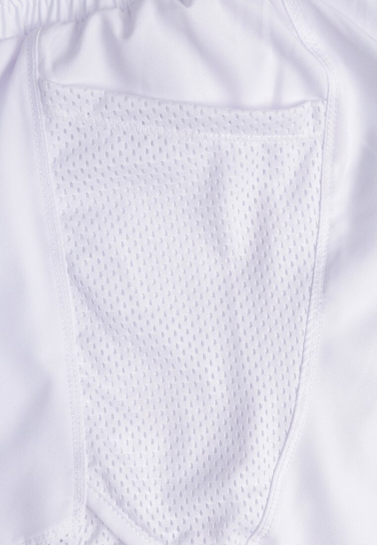Białe Szorty w Sportowym Stylu z Siateczką i Podszewką Elishka