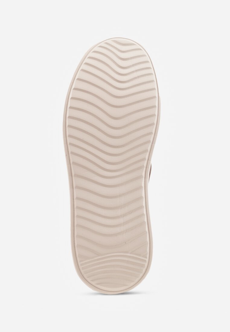 Brązowe Perforowane Sneakersy Chunky ze Skóry Naturalnej na Platformie Silvanatea