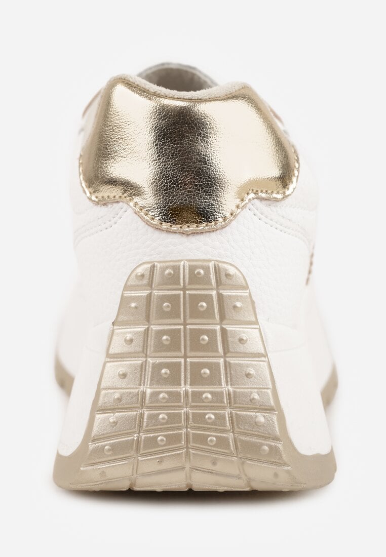 Białe Sneakersy ze Skóry Naturalnej na Platformie Cezella