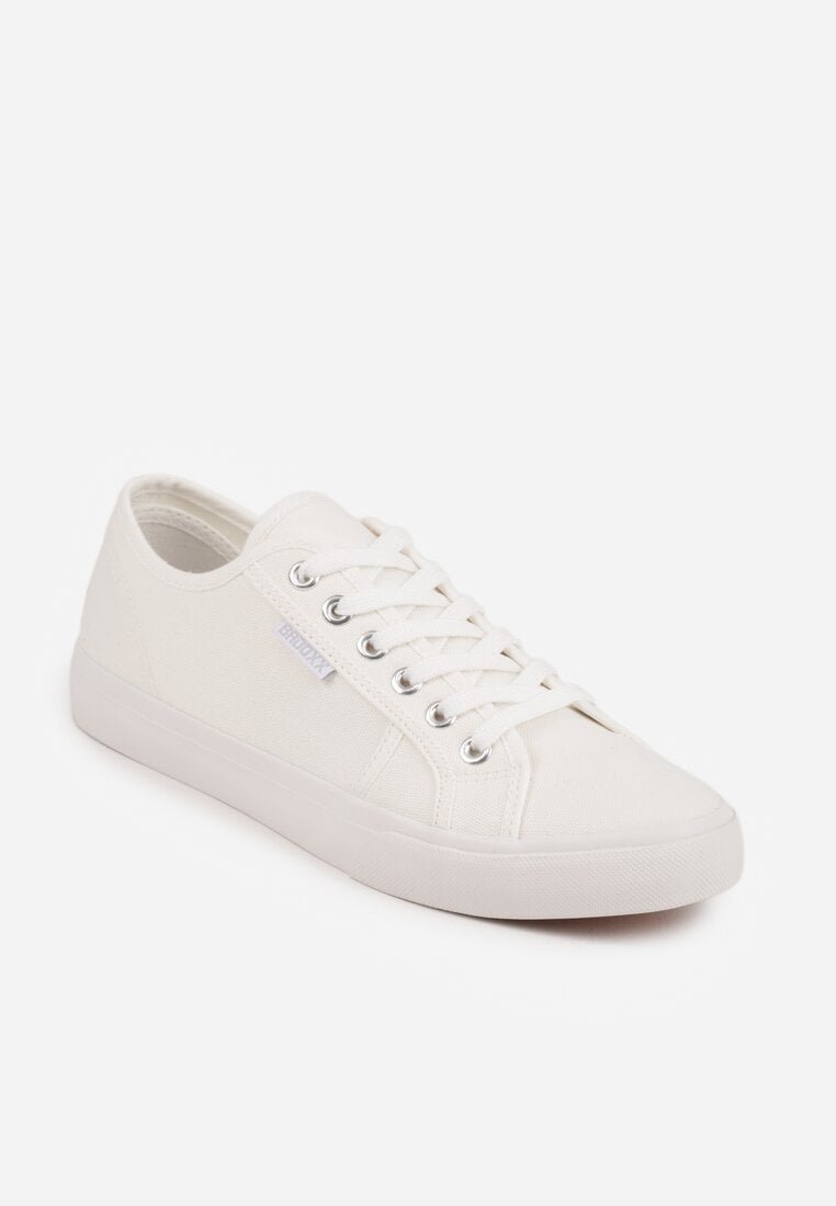 Białe Casualowe Trampki w Stylu Basic Tulipmeadow