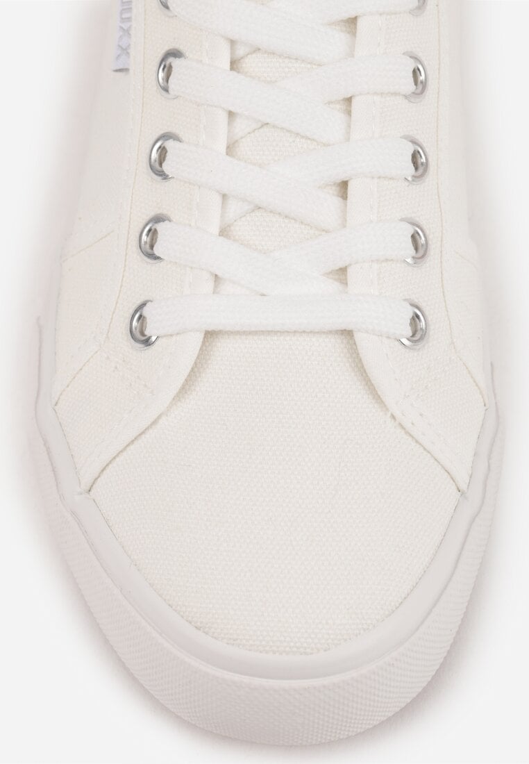 Białe Casualowe Trampki w Stylu Basic Tulipmeadow