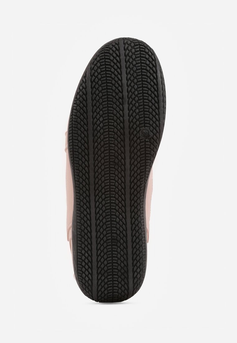 Różowe Sneakersy z Podwójnym Sznurowaniem i Geometrycznymi Wstawkami Adrearah