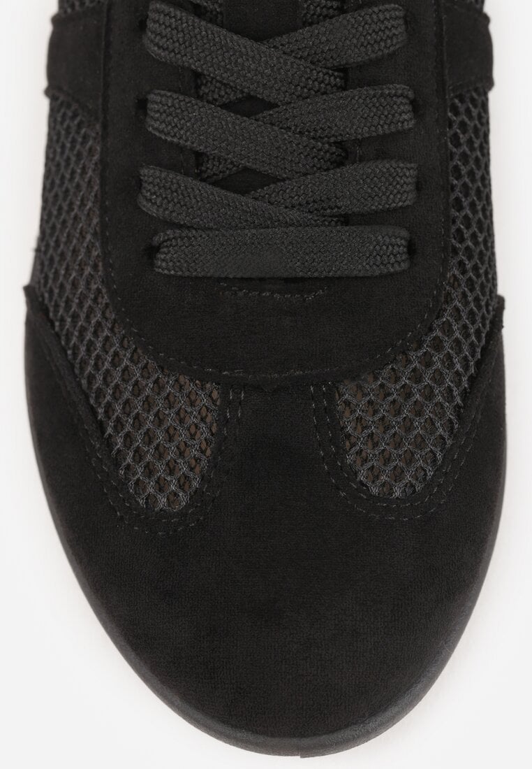 Czarne Siateczkowe Sneakersy w Stylu Tenisówek Adranella