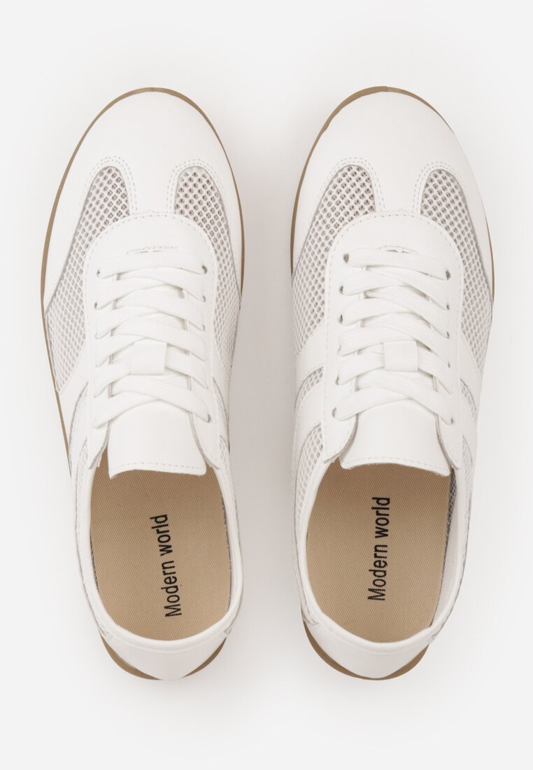 Białe Siateczkowe Sneakersy w Stylu Tenisówek Adranella