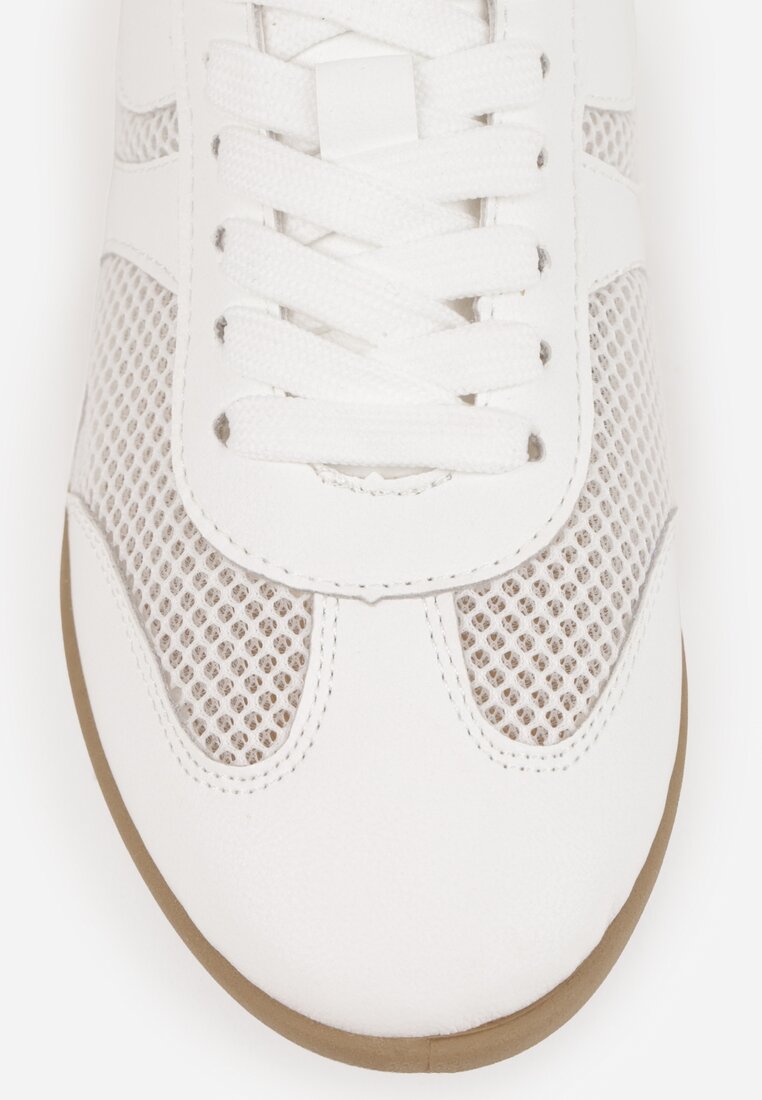 Białe Siateczkowe Sneakersy w Stylu Tenisówek Adranella