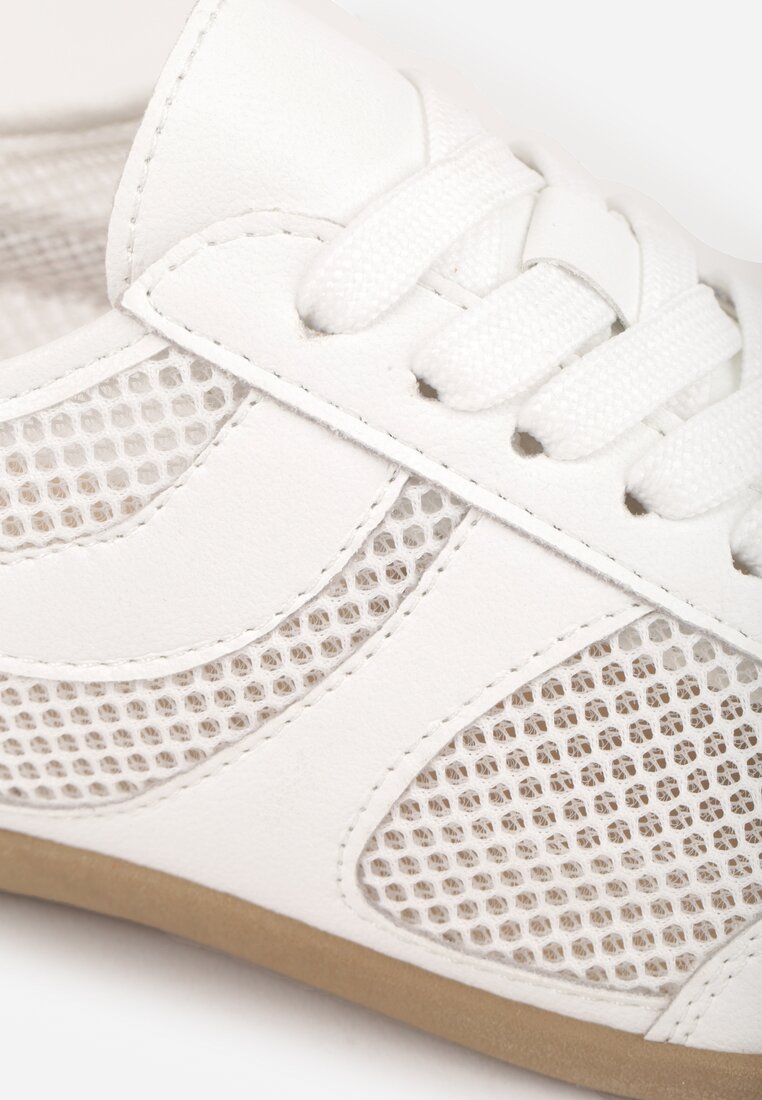 Białe Siateczkowe Sneakersy w Stylu Tenisówek Adranella
