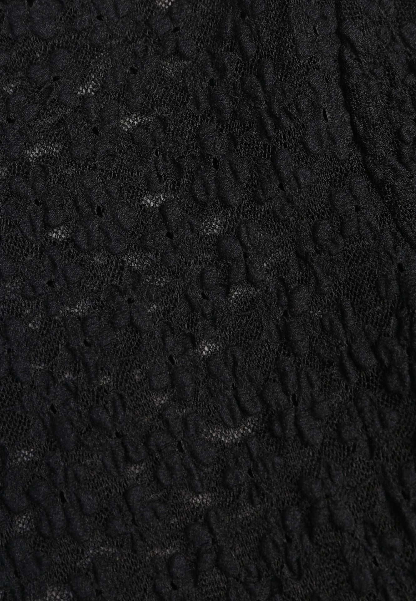 Czarna Dopasowana Bluzka z Koronki z Krótkim Rękawem Britune